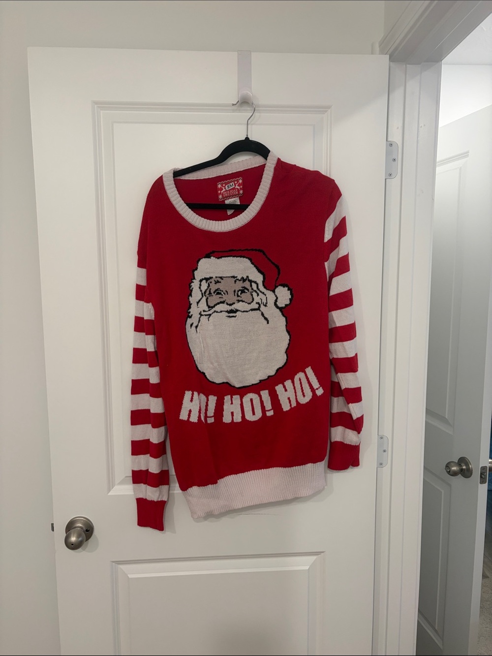JEM Red and White Santa 'Ho! Ho! Ho!' Women's Sweater